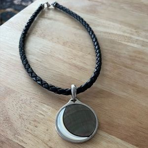 Sterling silver and mother of pearl necklace